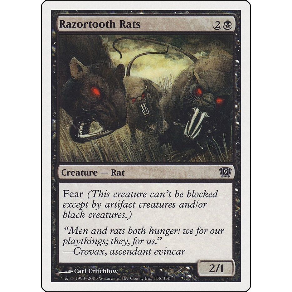 Image for Razortooth Rats (158) (9ED) - Magic: The Gathering