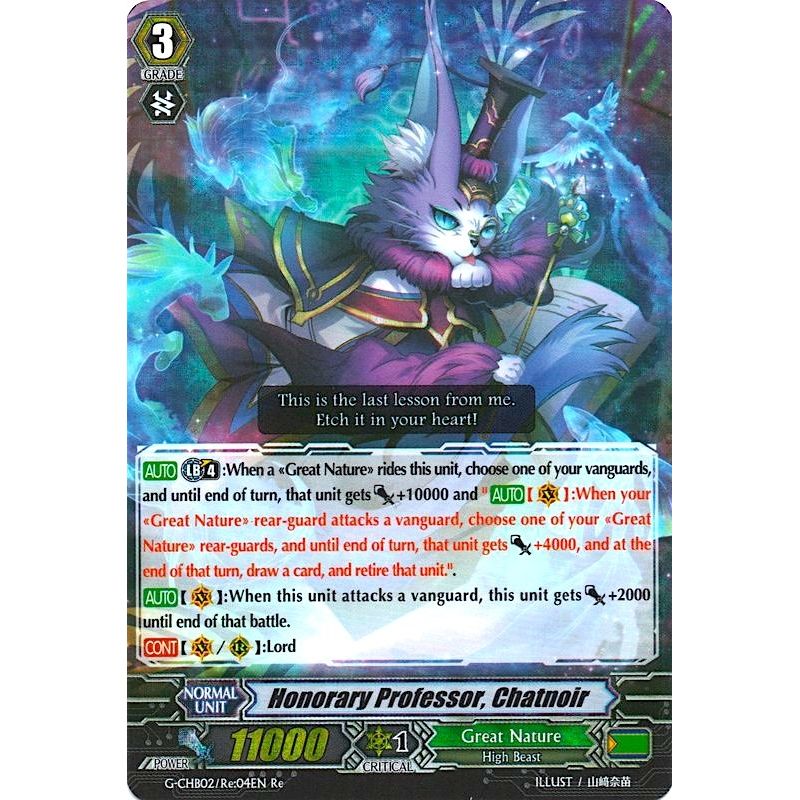 Image for Honorary Professor, Chatnoir (G-CHB02/Re:04EN) (G-CHB02) - Cardfight Vanguard