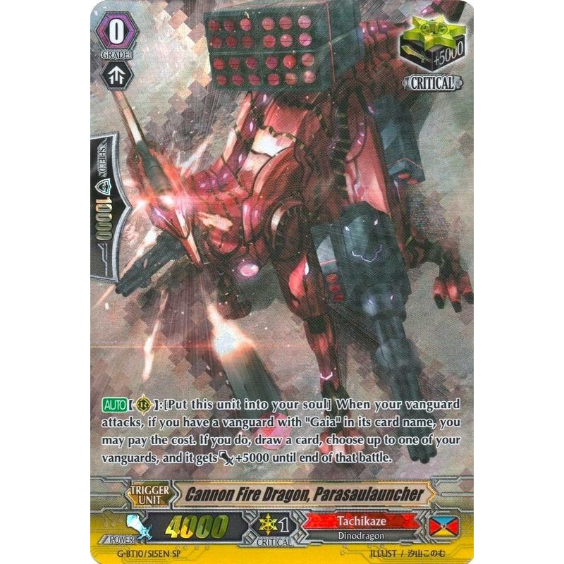 Image for Cannon Fire Dragon, Parasaulauncher (SP) (G-BT10/S15EN) (G-BT10) - Cardfight Vanguard