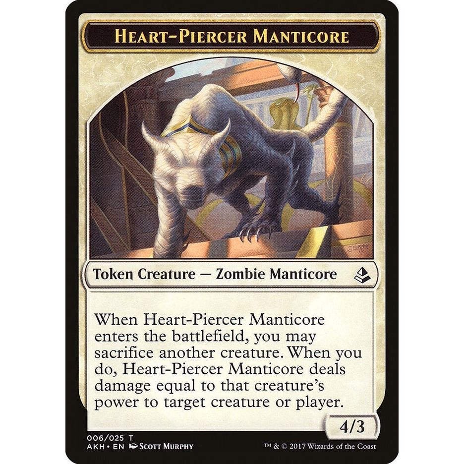 Image for Heart-Piercer Manticore Token (6) (AKH) - Magic: The Gathering