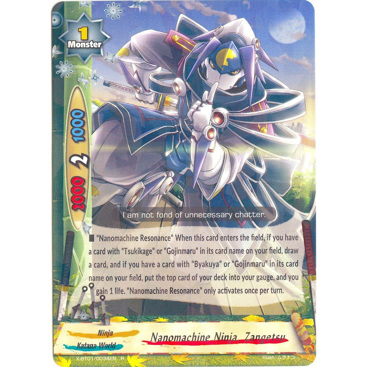 Image for Nanomachine Ninja, Zangetsu (X-BT01/0034EN) (X-BT01) - Future Card BuddyFight