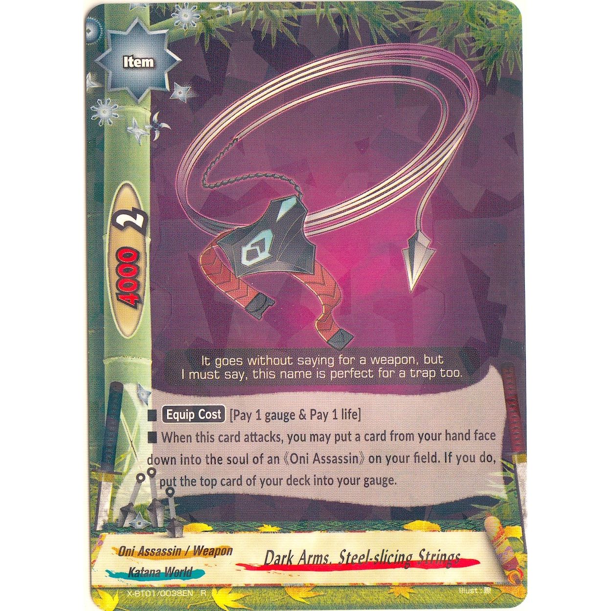 Image for Dark Arms, Steel-slicing Strings (X-BT01/0038EN) (X-BT01) - Future Card BuddyFight