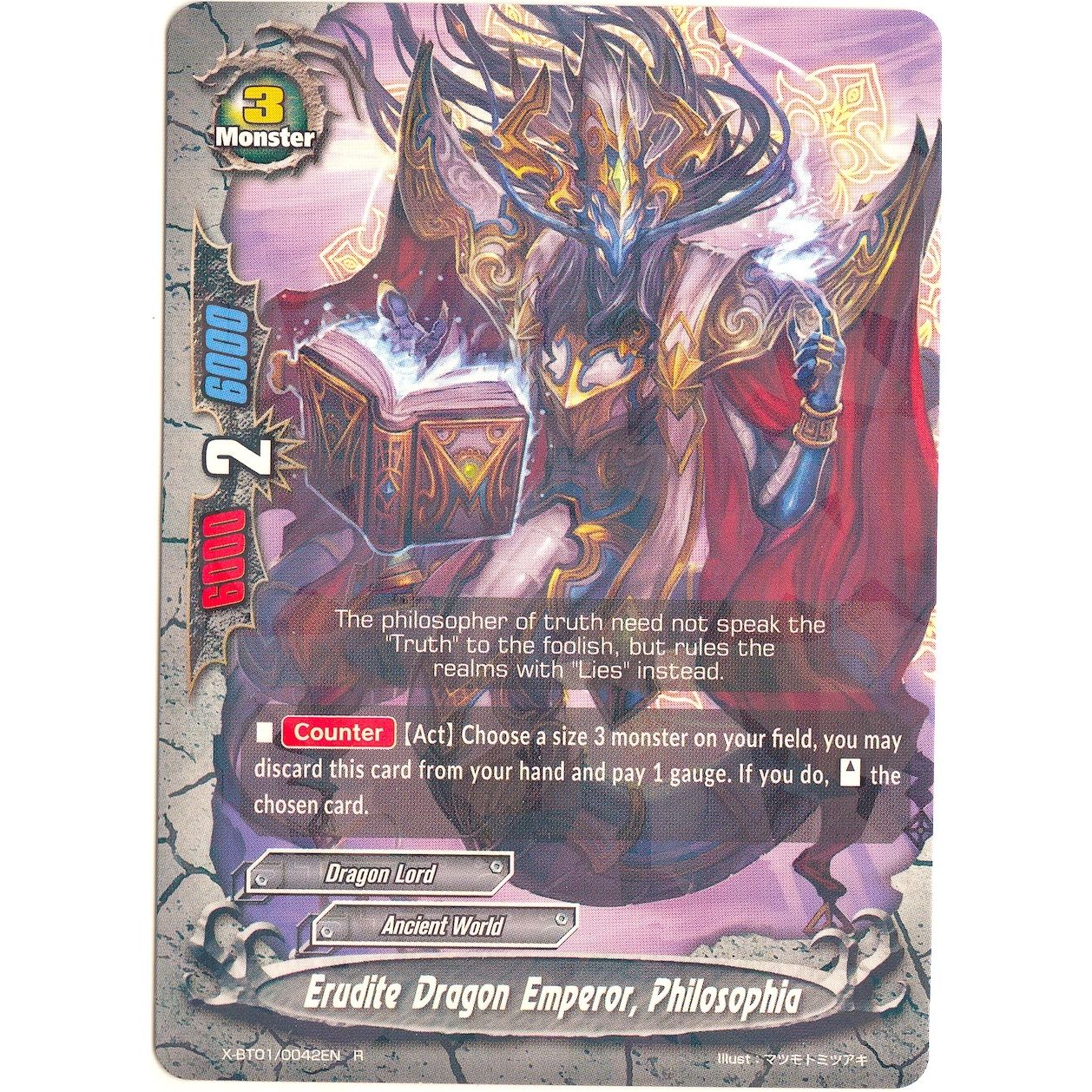 Image for Erudite Dragon Emperor, Philosophia (X-BT01/0042EN) (X-BT01) - Future Card BuddyFight
