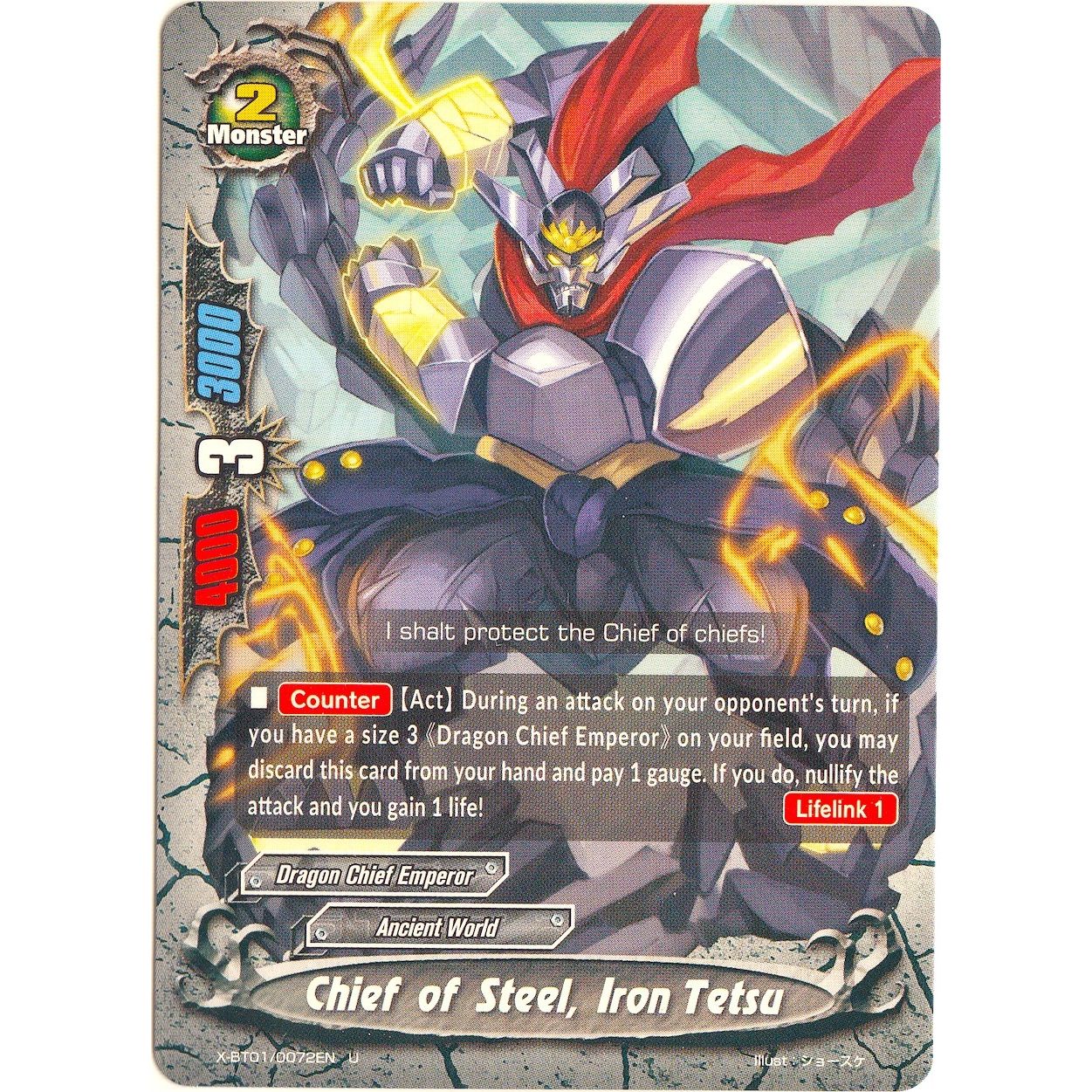 Image for Chief of Steel, Iron Tetsu (X-BT01/0072EN) (X-BT01) - Future Card BuddyFight