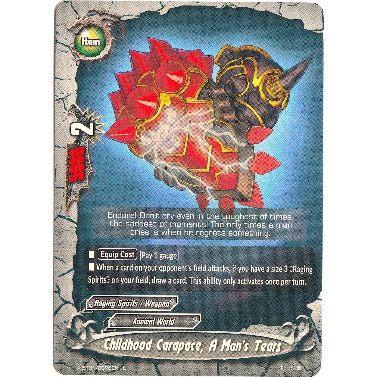 Image for Childhood Carapace, A Man's Tears (X-BT01/0076EN) (X-BT01) - Future Card BuddyFight