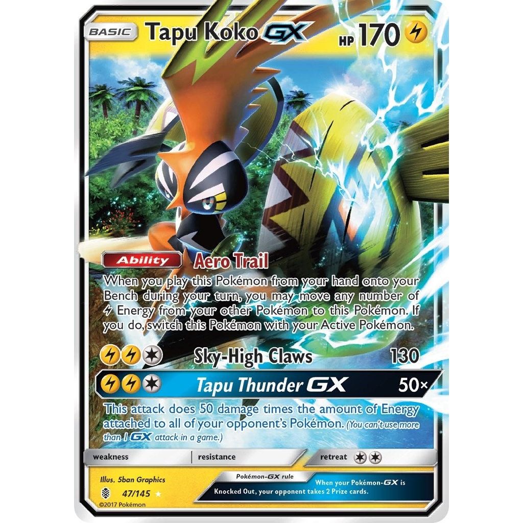 Image for Tapu Koko GX (47/145) (SM02) - Pokemon