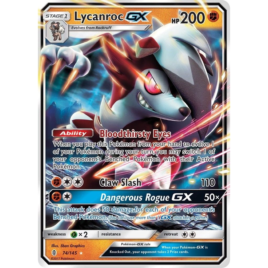 Image for Lycanroc GX (74/145) (SM02) - Pokemon