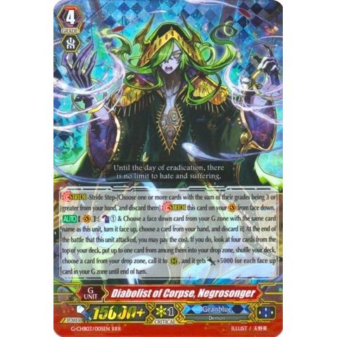 Image for Diabolist of Corpse, Negrosonger (G-CHB03/005EN) (G-CHB03) - Cardfight Vanguard
