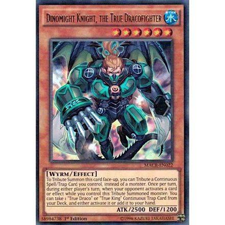 Image for Dinomight Knight, the True Dracofighter (MACR-EN022) (MACR) - YuGiOh