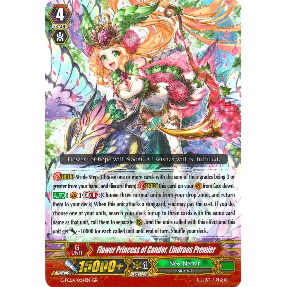 Image for Flower Princess of Candor, Lindroos Premier (G-FC04/024EN) (G-FC04) - Cardfight Vanguard