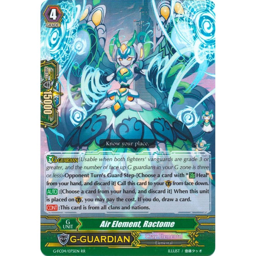Image for Air Element, Ractome (G-FC04/075EN) (G-FC04) - Cardfight Vanguard