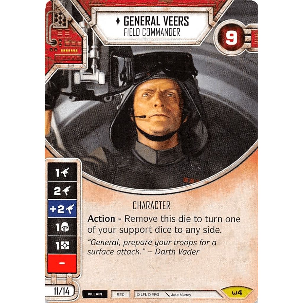 Image for General Veers - Field Commander (Card Only) (4) (AW) - Star Wars: Destiny