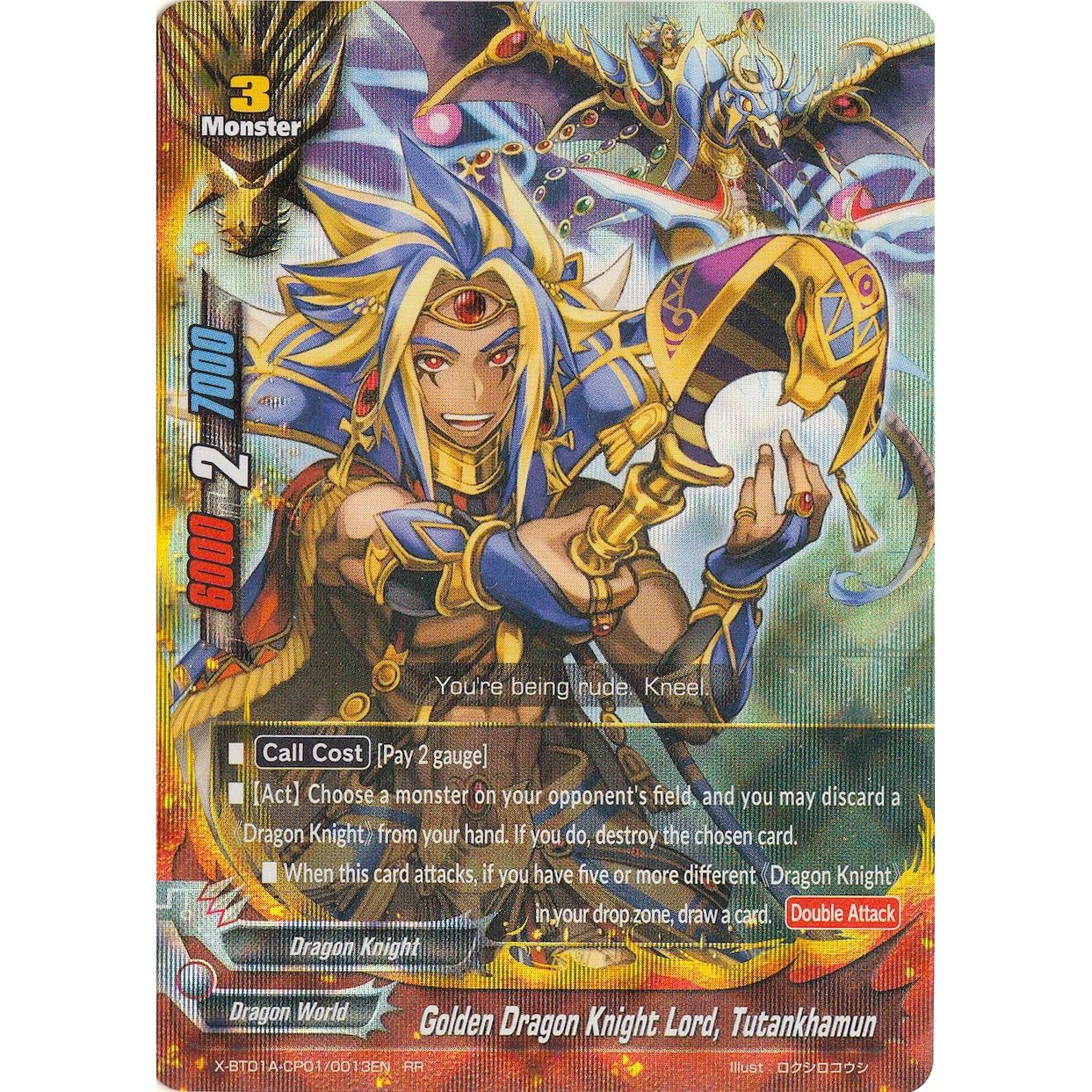 Image for Golden Dragon Knight Lord, Tutankhamun (X-BT01A-CP01/0013EN) (X-BT01A) - Future Card BuddyFight