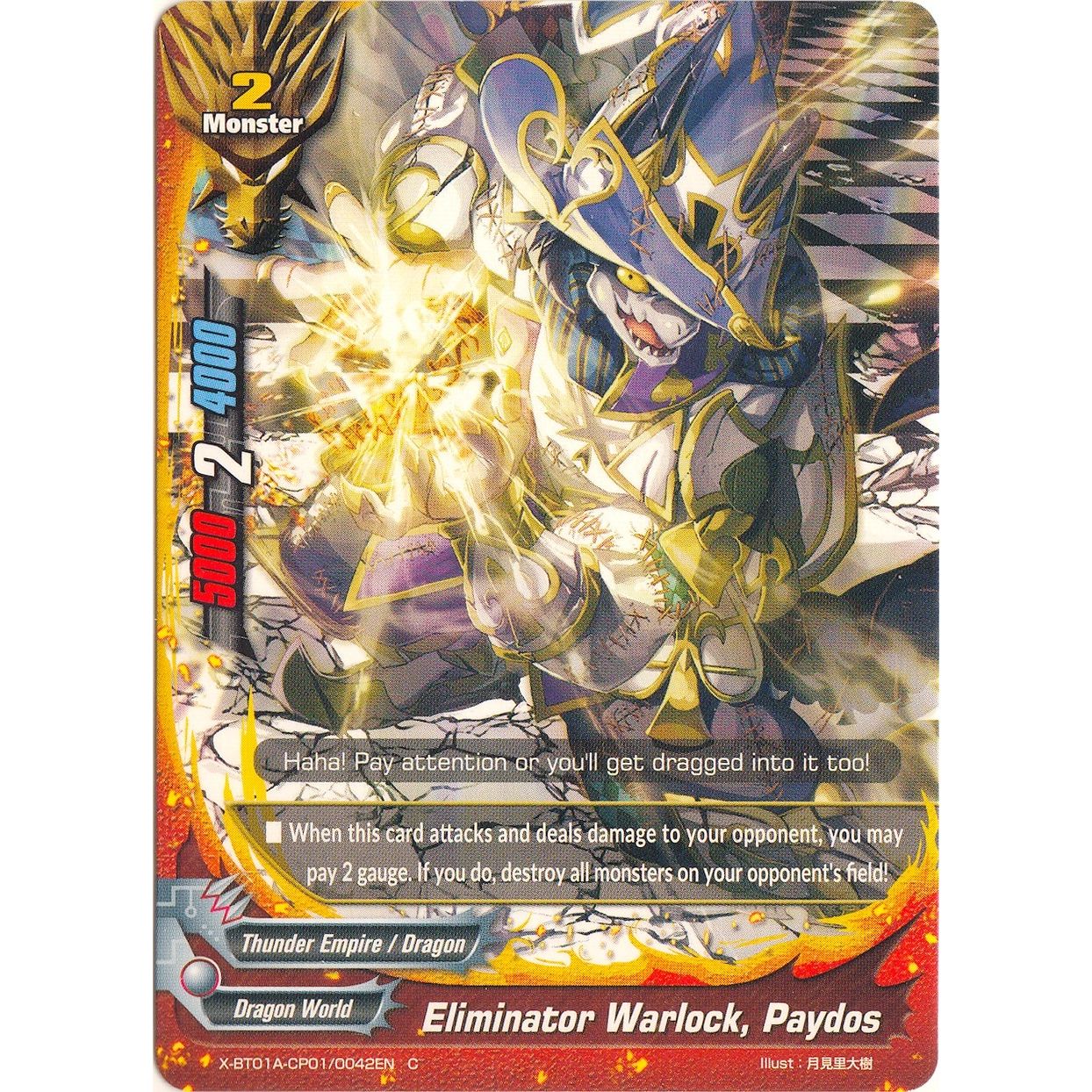 Image for Eliminator Warlock, Paydos (X-BT01A-CP01/0042EN) (X-BT01A) - Future Card BuddyFight