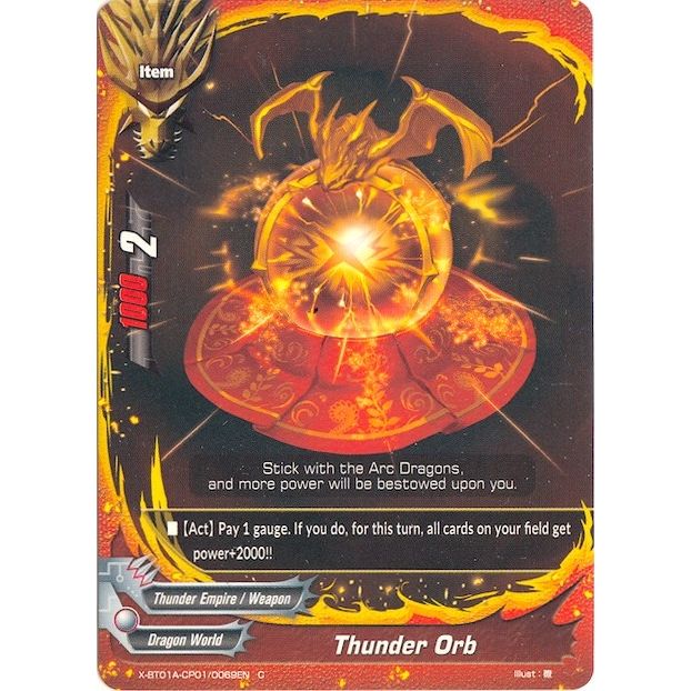 Image for Thunder Orb (X-BT01A-CP01/0069EN) (X-BT01A) - Future Card BuddyFight