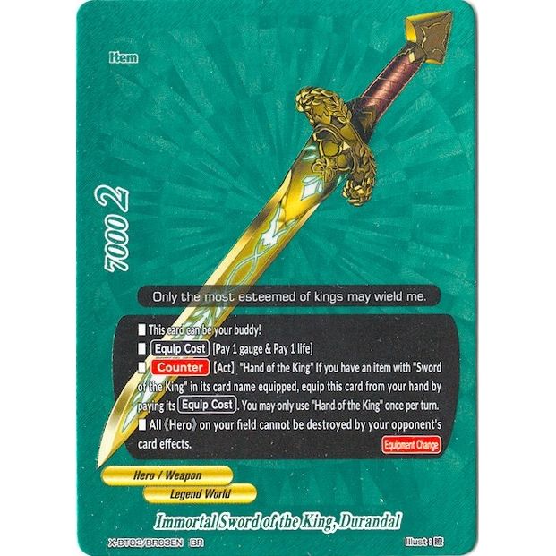 Image for Immortal Sword of the King, Durandal (BR) (X-BT02/BR03EN) (X-BT02) - Future Card BuddyFight