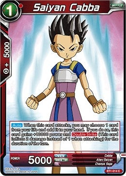 Image for Saiyan Cabba (2017) (BT1-014) (DBS-B01) - Dragon Ball Super: Masters