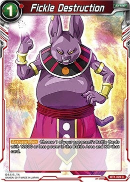 Image for Fickle Destruction (BT1-026) (DBS-B01) - Dragon Ball Super: Masters