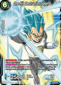 Image for One-Hit Destruction Vegeta (P-001) (PR) - Dragon Ball Super: Masters