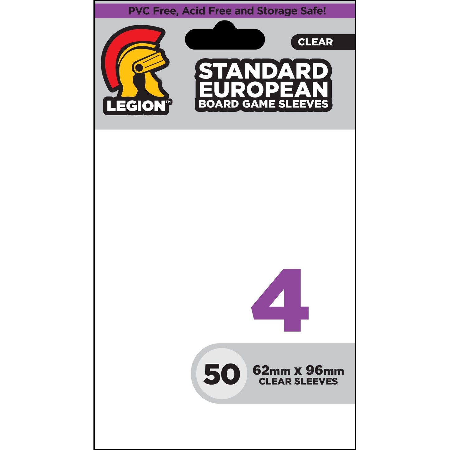 Image for Clear Board Game Sleeves - Standard European (50-Pack) - Card Sleeves