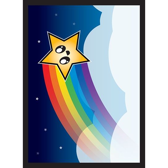 Image for Double Matte Art Sleeve - Rainbow Star (50-Pack) - Card Sleeves