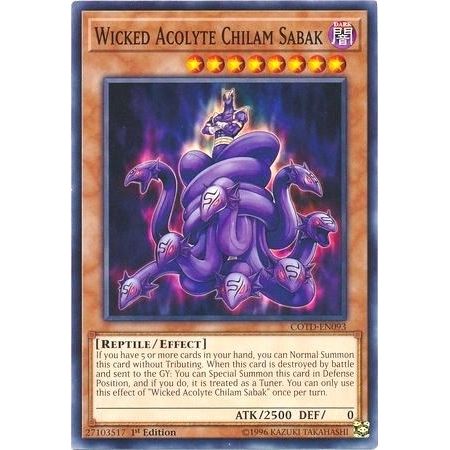 Image for Wicked Acolyte Chilam Sabak (COTD-EN093) (COTD) - YuGiOh