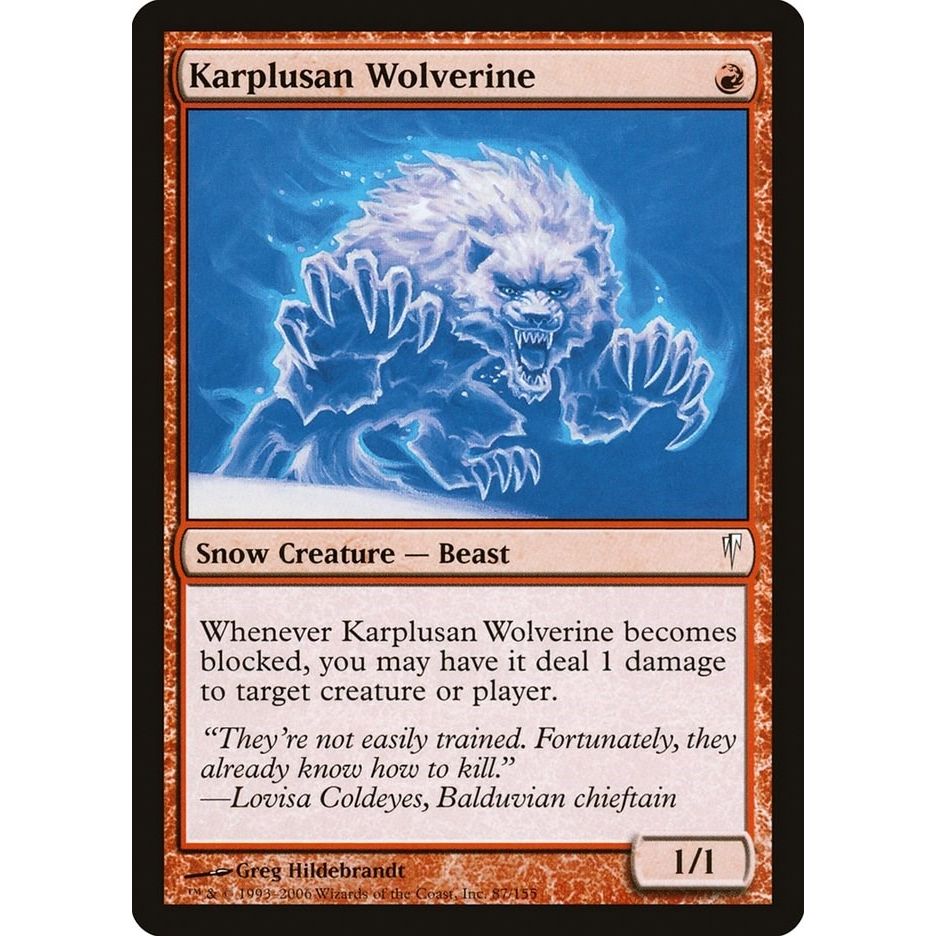 Image for Karplusan Wolverine (87) (CSP) - Magic: The Gathering