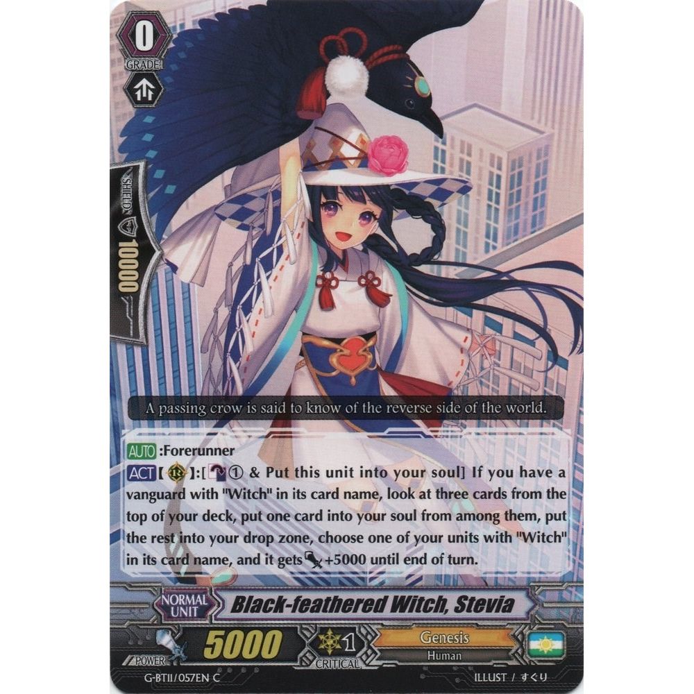 Image for Black-feathered Witch, Stevia (G-BT11/057EN) (G-BT11) - Cardfight Vanguard