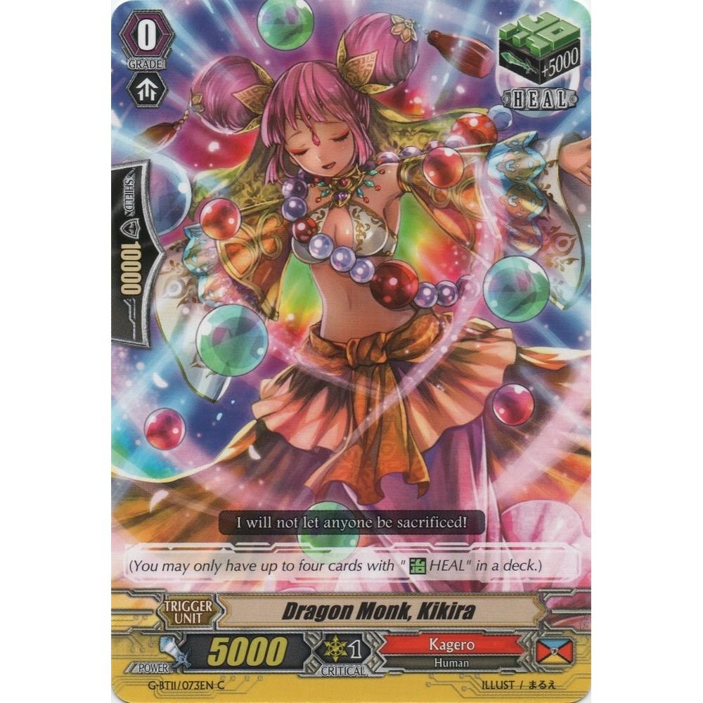 Image for Dragon Monk, Kikira (G-BT11/073EN) (G-BT11) - Cardfight Vanguard