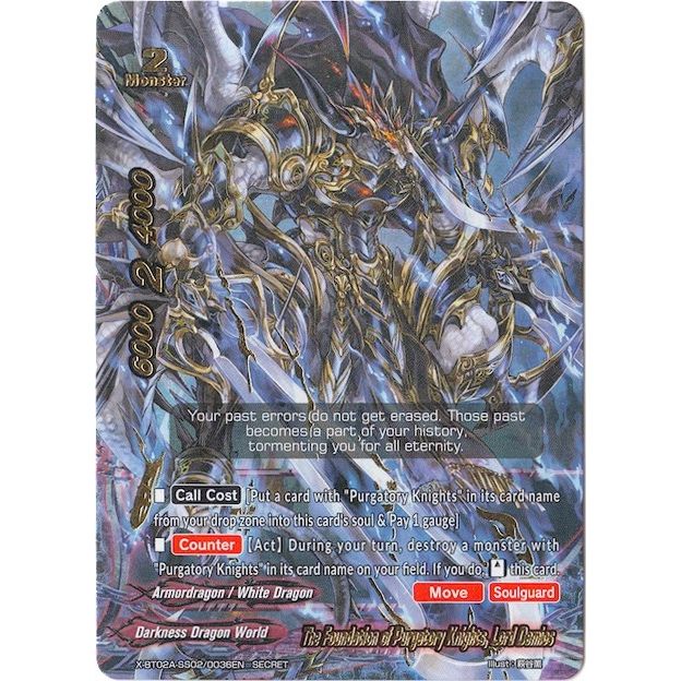 Image for The Foundation of Purgatory Knights, Lord Demios (Secret RRR Foil) (X-BT02A-SS02/0036EN) (X-BT02A) - Future Card BuddyFight