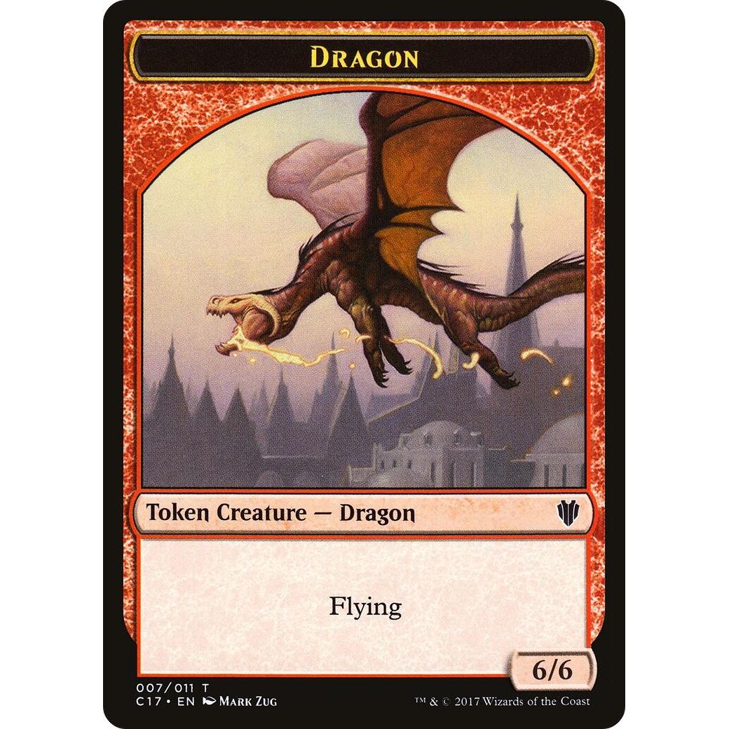 Image for Dragon (007) // Gold Double-Sided Token (7 // 10) (C17) - Magic: The Gathering