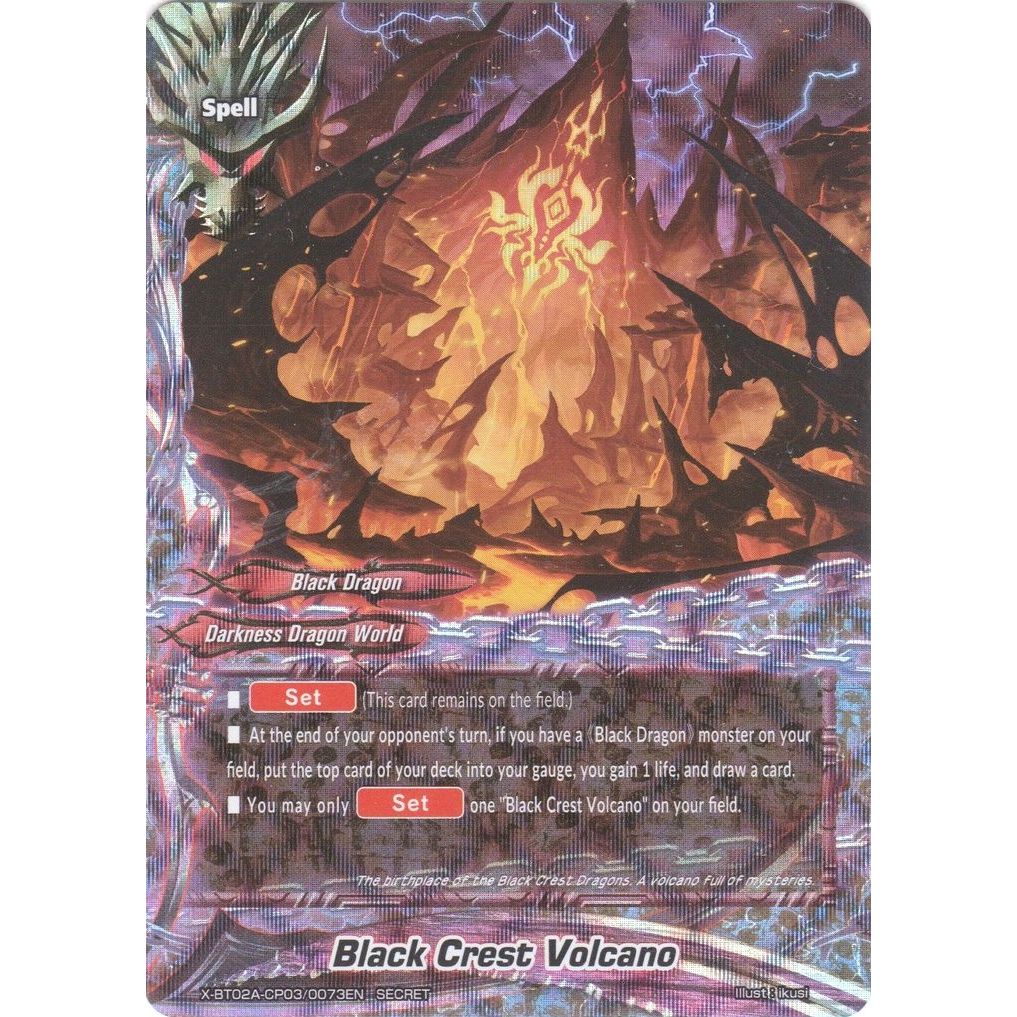 Image for Black Crest Volcano (Secret R Foil) (X-BT02A-CP03/0073EN) (X-BT02A) - Future Card BuddyFight