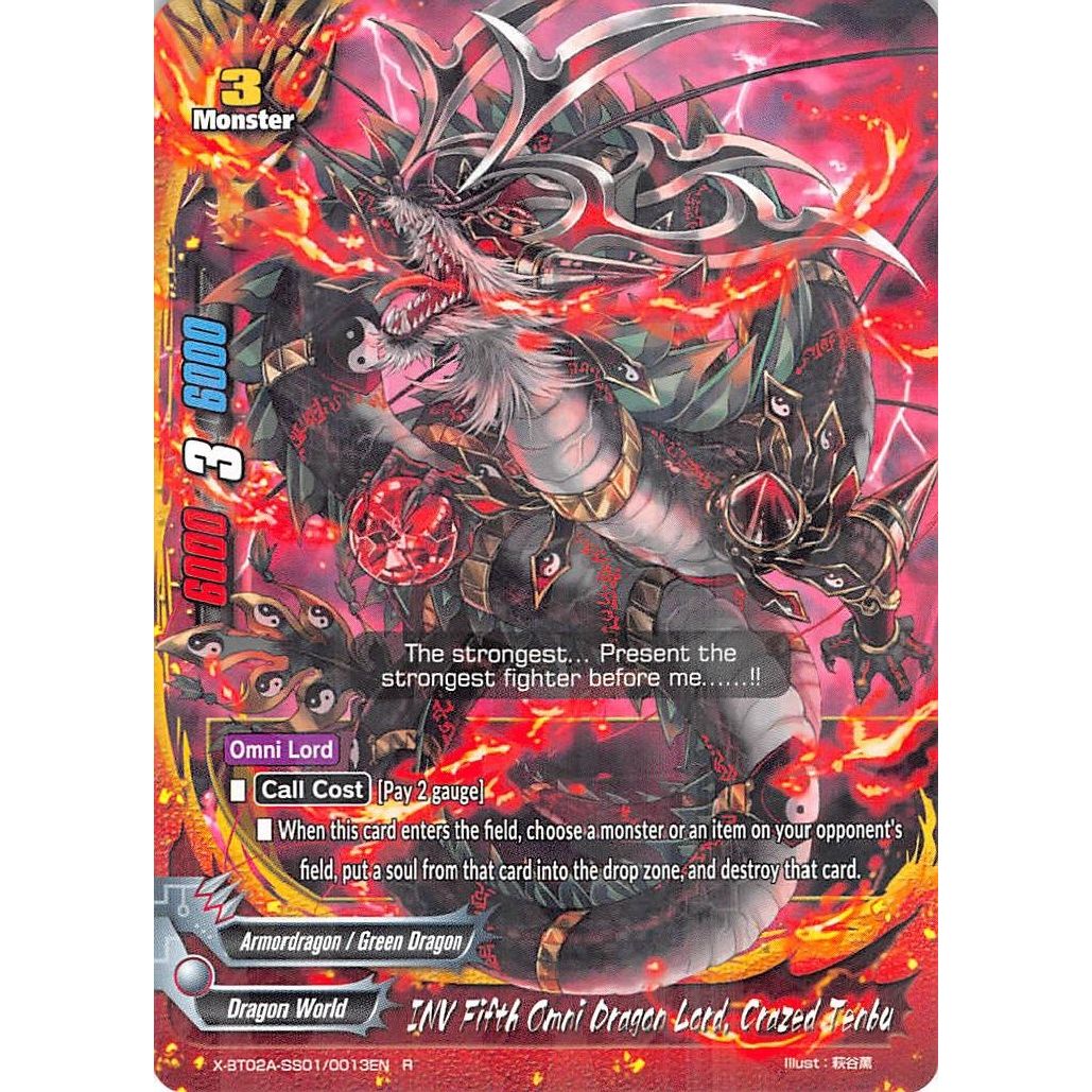 Image for INV Fifth Omni Dragon Lord, Crazed Tenbu (X-BT02A-SS01/0013EN) (X-BT02A) - Future Card BuddyFight