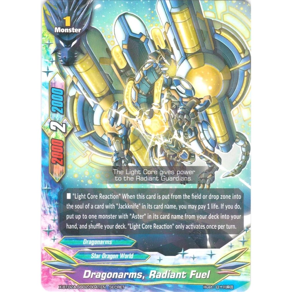 Image for Dragonarms, Radiant Fuel (Secret R Foil) (X-BT02A-SS02/0041EN) (X-BT02A) - Future Card BuddyFight
