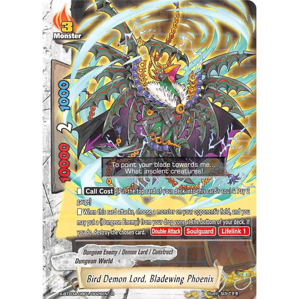 Image for Bird Demon Lord, Bladewing Phoenix (X-BT03A-UB01/0026EN) (X-BT03A) - Future Card BuddyFight