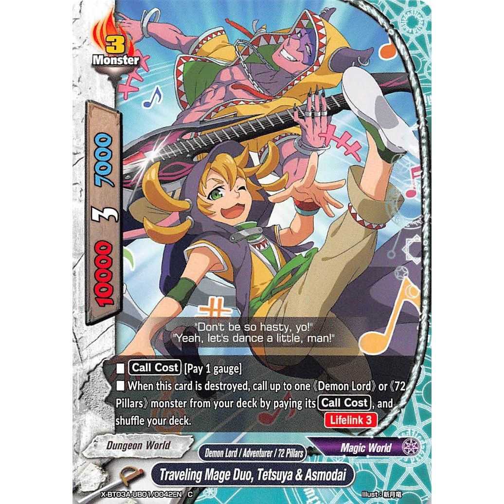 Image for Traveling Mage Duo, Tetsuya & Asmodai (X-BT03A-UB01/0042EN) (X-BT03A) - Future Card BuddyFight
