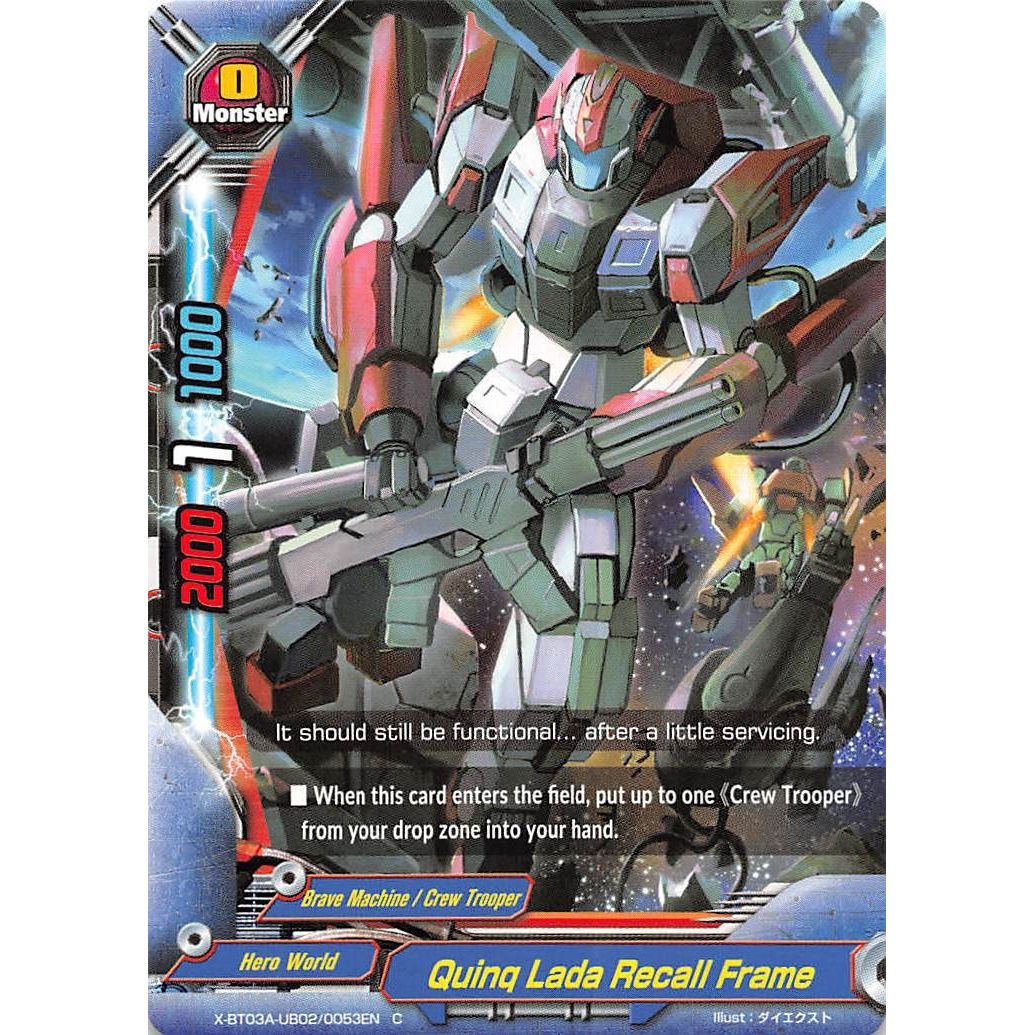 Image for Quinq Lada Recall Frame (X-BT03A-UB02/0053EN) (X-BT03A) - Future Card BuddyFight