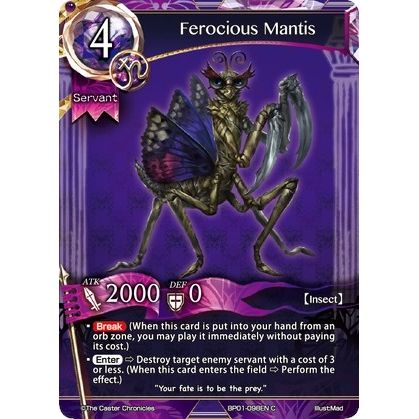 Image for Ferocious Mantis (BP01-098EN) (BP01) - The Caster Chronicles