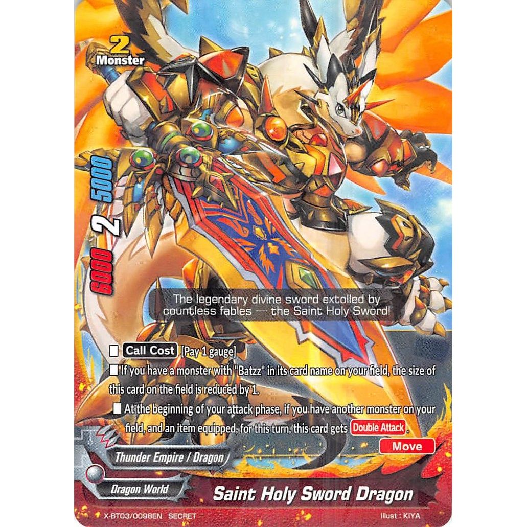 Image for Saint Holy Sword Dragon (X-BT03/0098EN) (X-BT03) - Future Card BuddyFight