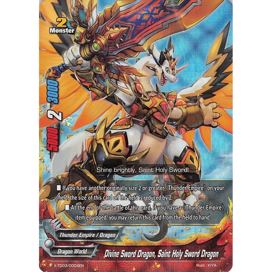 Image for Divine Sword Dragon, Saint Holy Sword Dragon (RRR Foil) (X-TD03/0004EN) (X-TD03) - Future Card BuddyFight