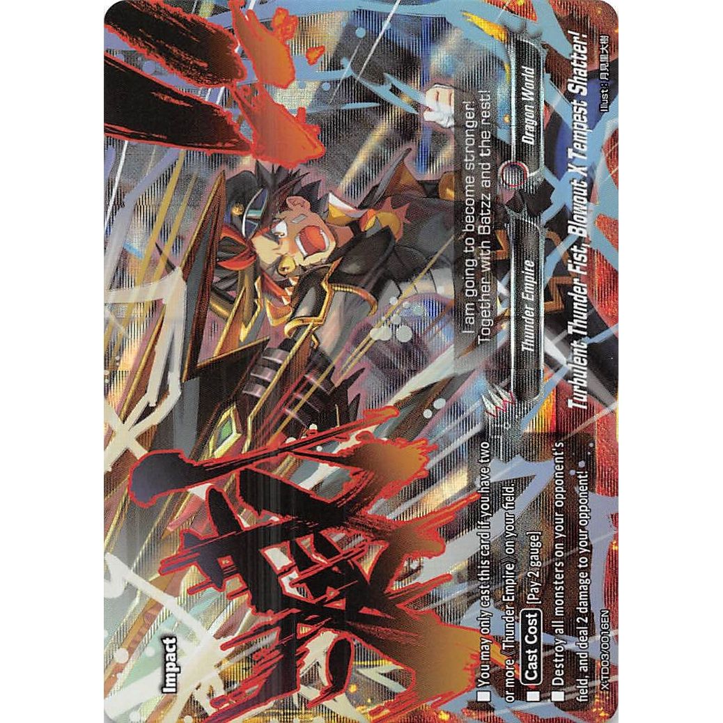 Image for Turbulent Thunder Fist, Blowout X Tempest Shatter! (RRR Foil) (X-TD03/0016EN) (X-TD03) - Future Card BuddyFight
