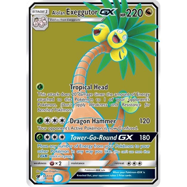 Image for Alolan Exeggutor GX (Full Art) (107/111) (SM04) - Pokemon