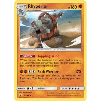 Image for Rhyperior - 67/147 (SM Burning Shadows) (067/147) (PR) - Pokemon