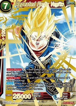 Image for Repeated Force Vegito (SPR) (BT2-012) (DBS-B02) - Dragon Ball Super: Masters