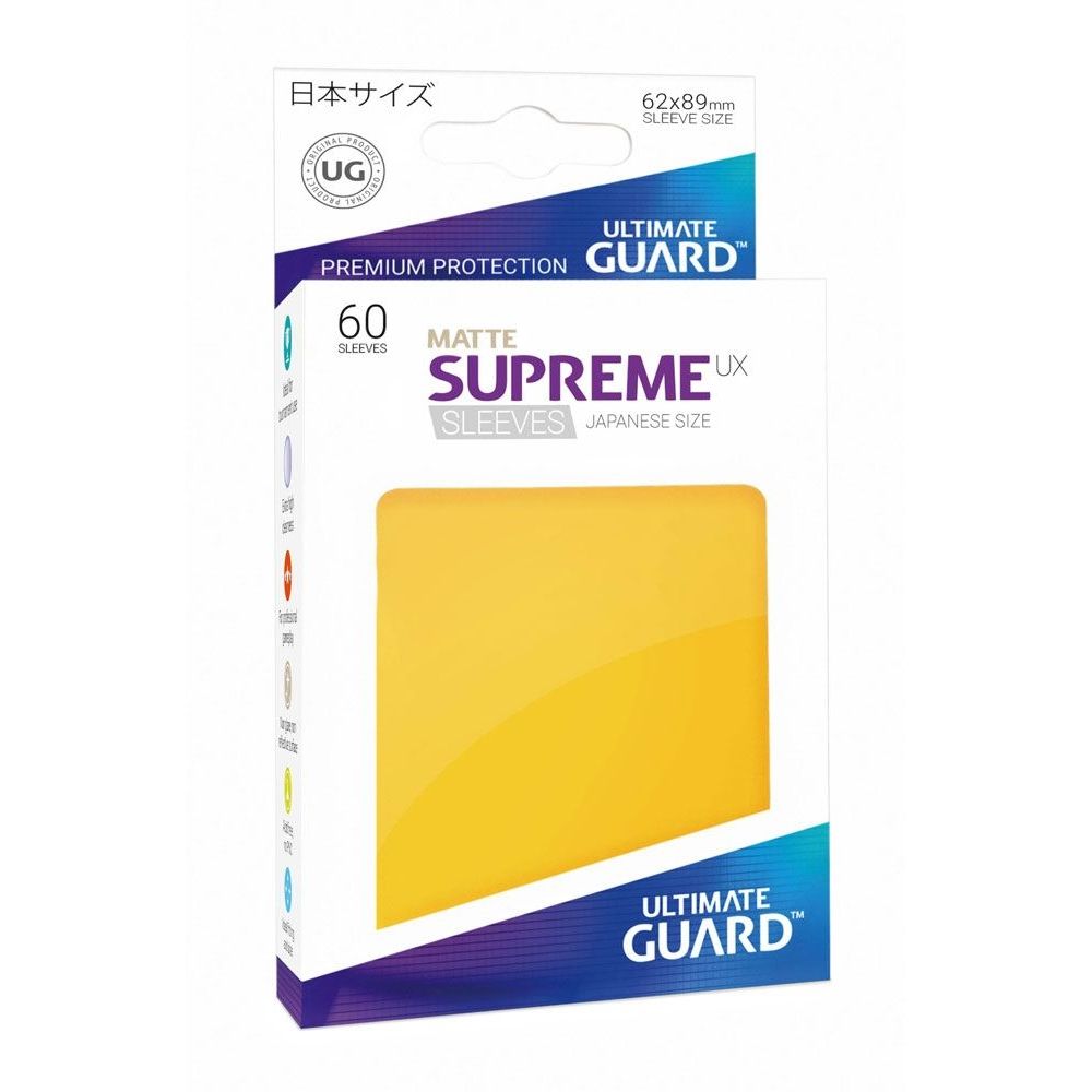 Image for Double Matte Sleeve - Supreme UX Sleeves Japanese Yellow (60-Pack) - Card Sleeves