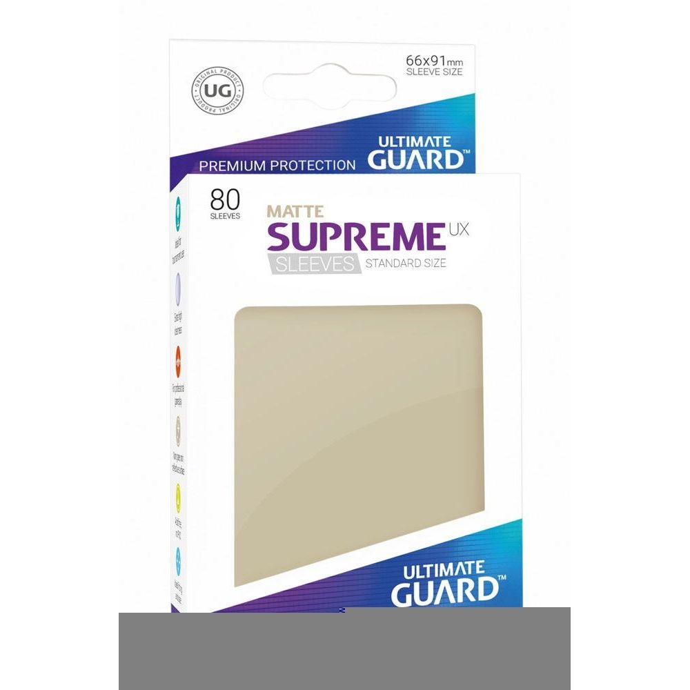 Image for Double Matte Sleeve - Supreme UX Sleeves Sand (80-Pack) - Card Sleeves