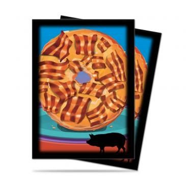 Image for Foodie Bacon Donut Standard Deck Protectors (50-Pack) - Card Sleeves
