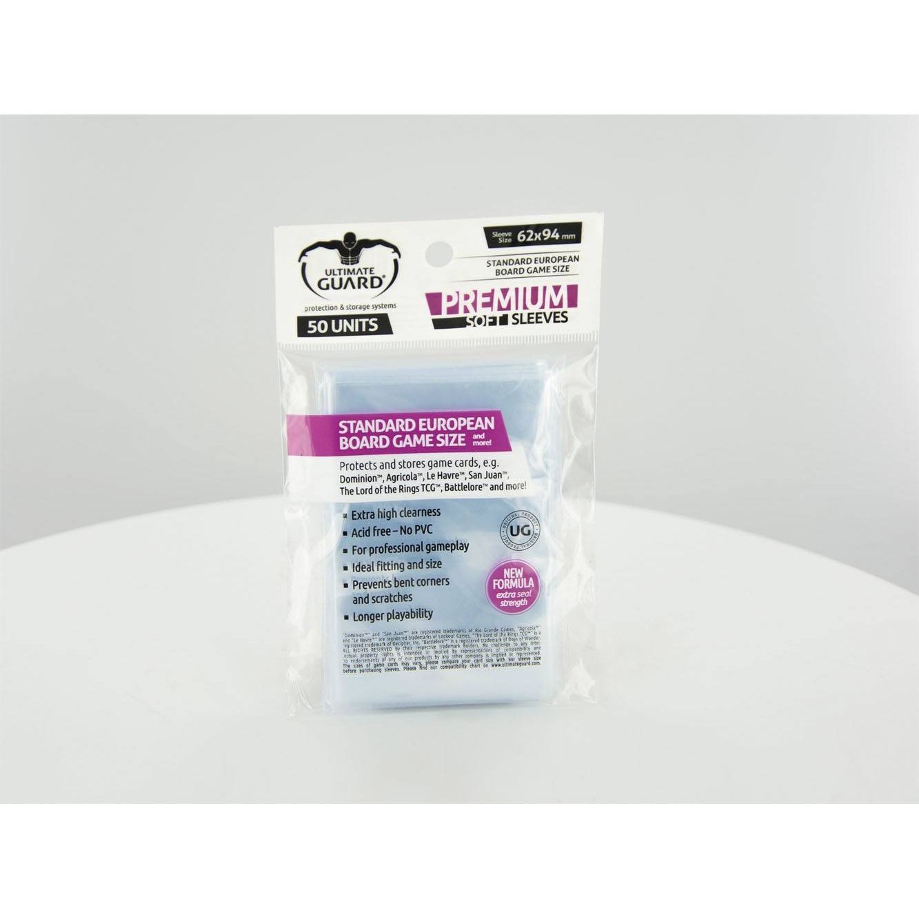 Image for Gloss Sleeve - Premium Soft Sleeves for Board Game Cards Standard European (50-Pack) - Card Sleeves