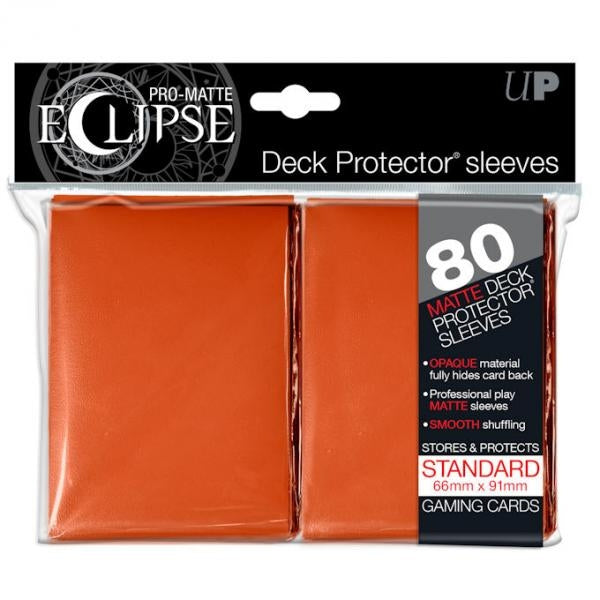 Image for PRO-Matte Eclipse Standard Deck Protector Sleeves - Orange (80-Pack) - Card Sleeves