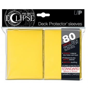 Image for PRO-Matte Eclipse Standard Deck Protector Sleeves - Yellow (80-Pack) - Card Sleeves